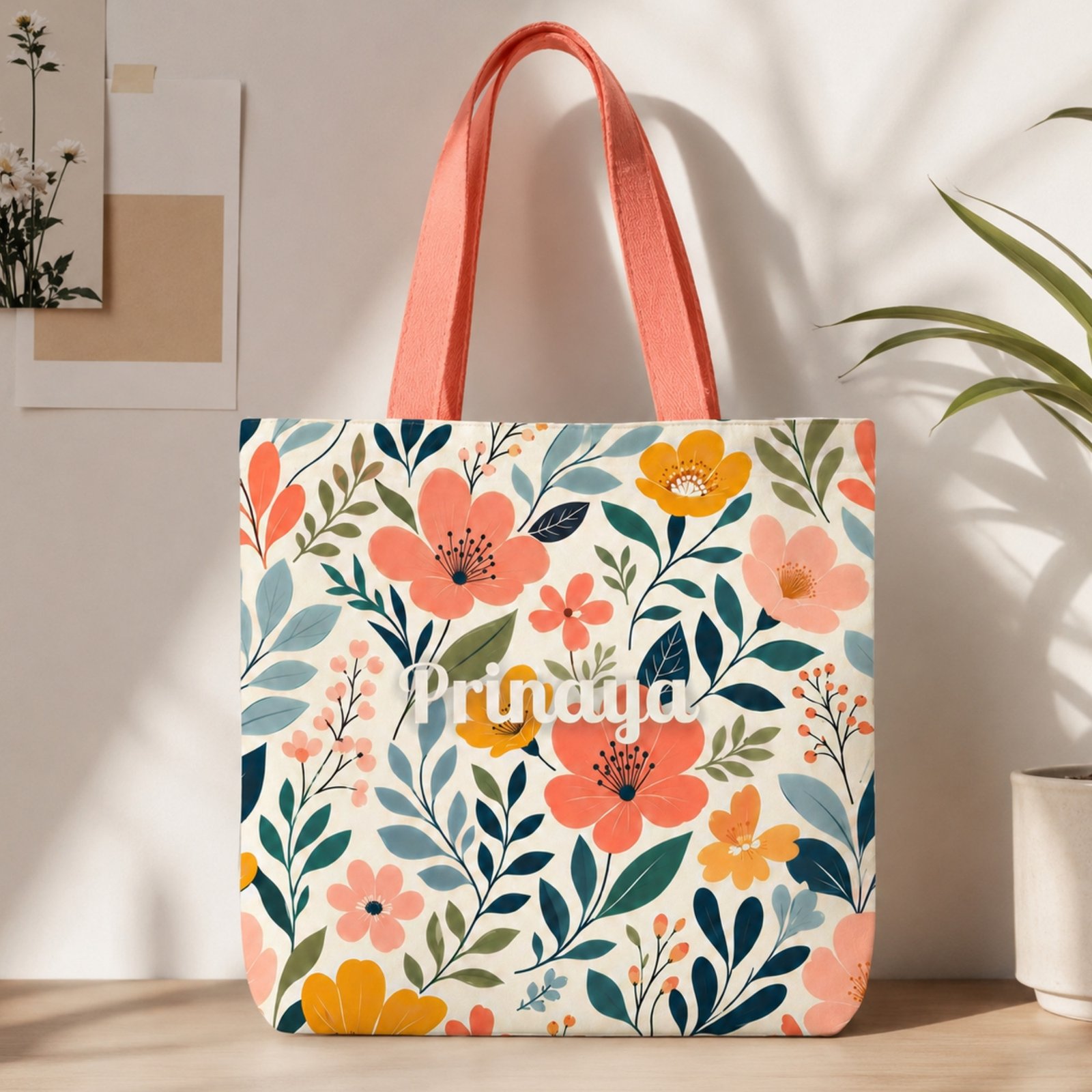 Floral Harmony Tote Bag