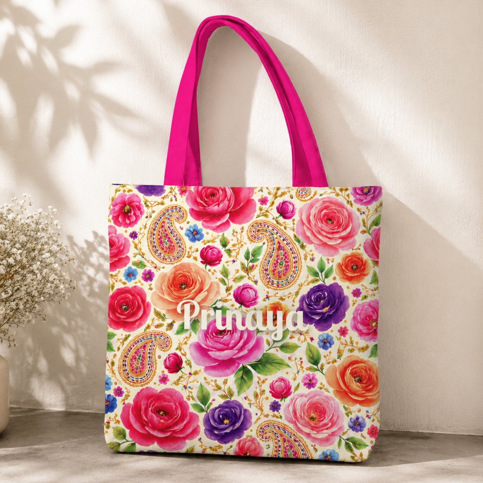 Paisley Petals Tote Bag
