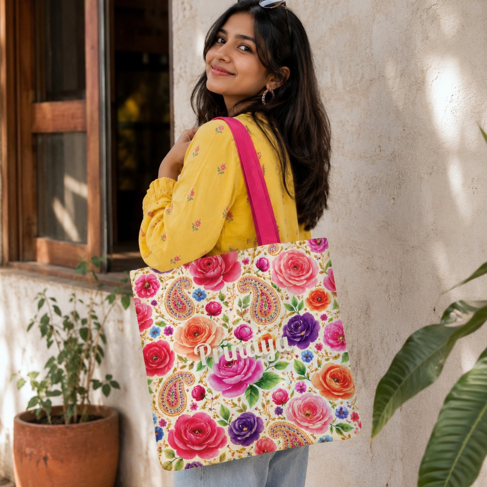 Paisley Petals Tote Bag - Image 4
