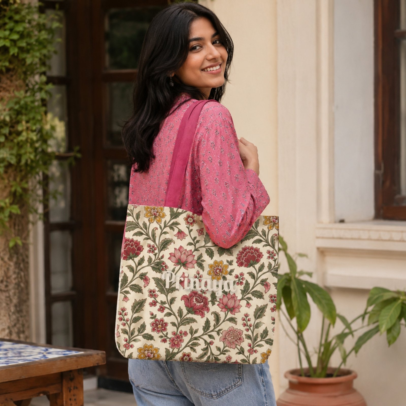 Vintage Botanical Tote Bag - Image 4