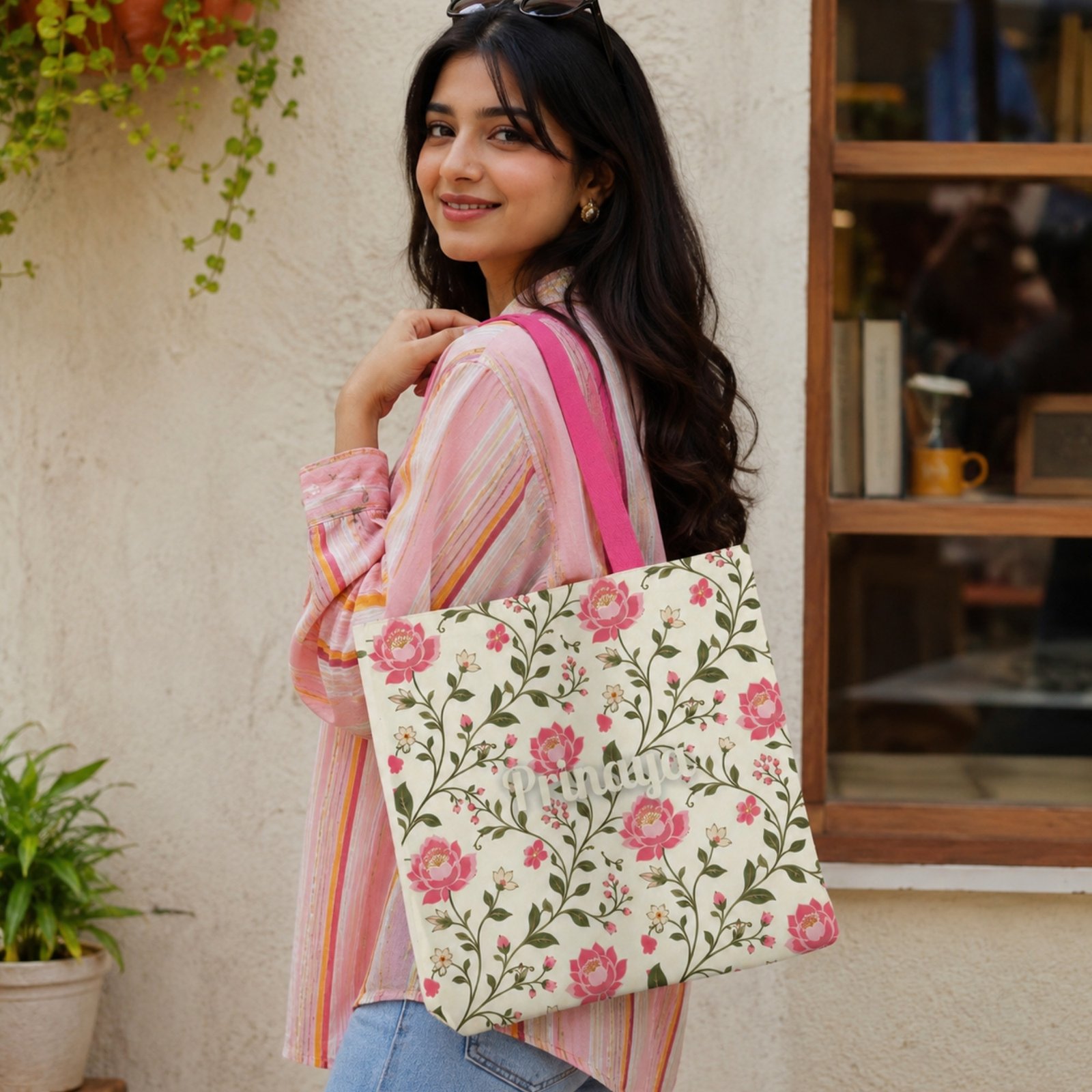 Lotus Elegance Tote Bag - Image 2