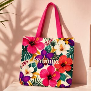 Tropical Hibiscus Tote Bag
