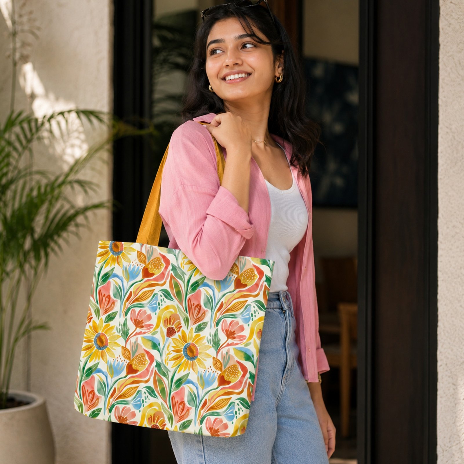 Sunflower Bloom Tote Bag - Image 3