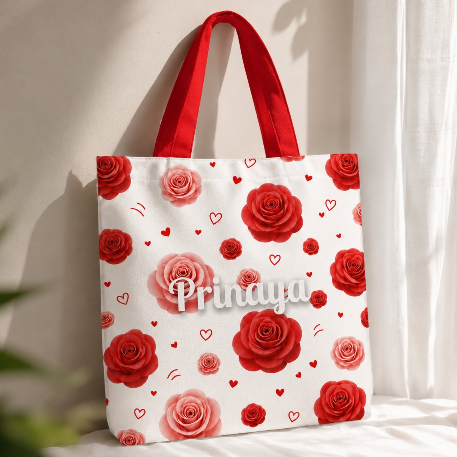 Valentine Rose Tote Bag