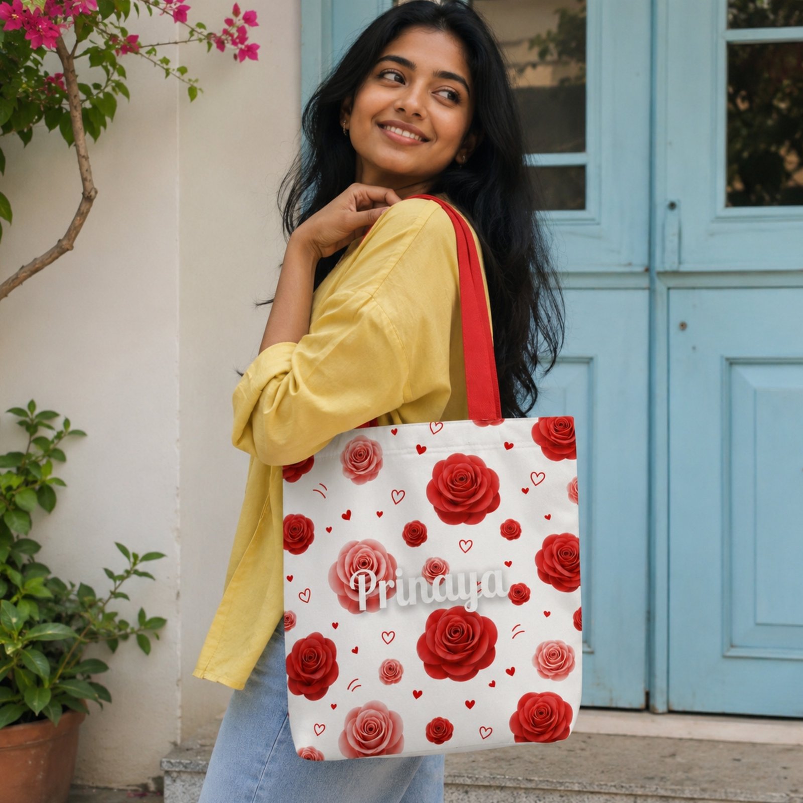 Valentine Rose Tote Bag - Image 4