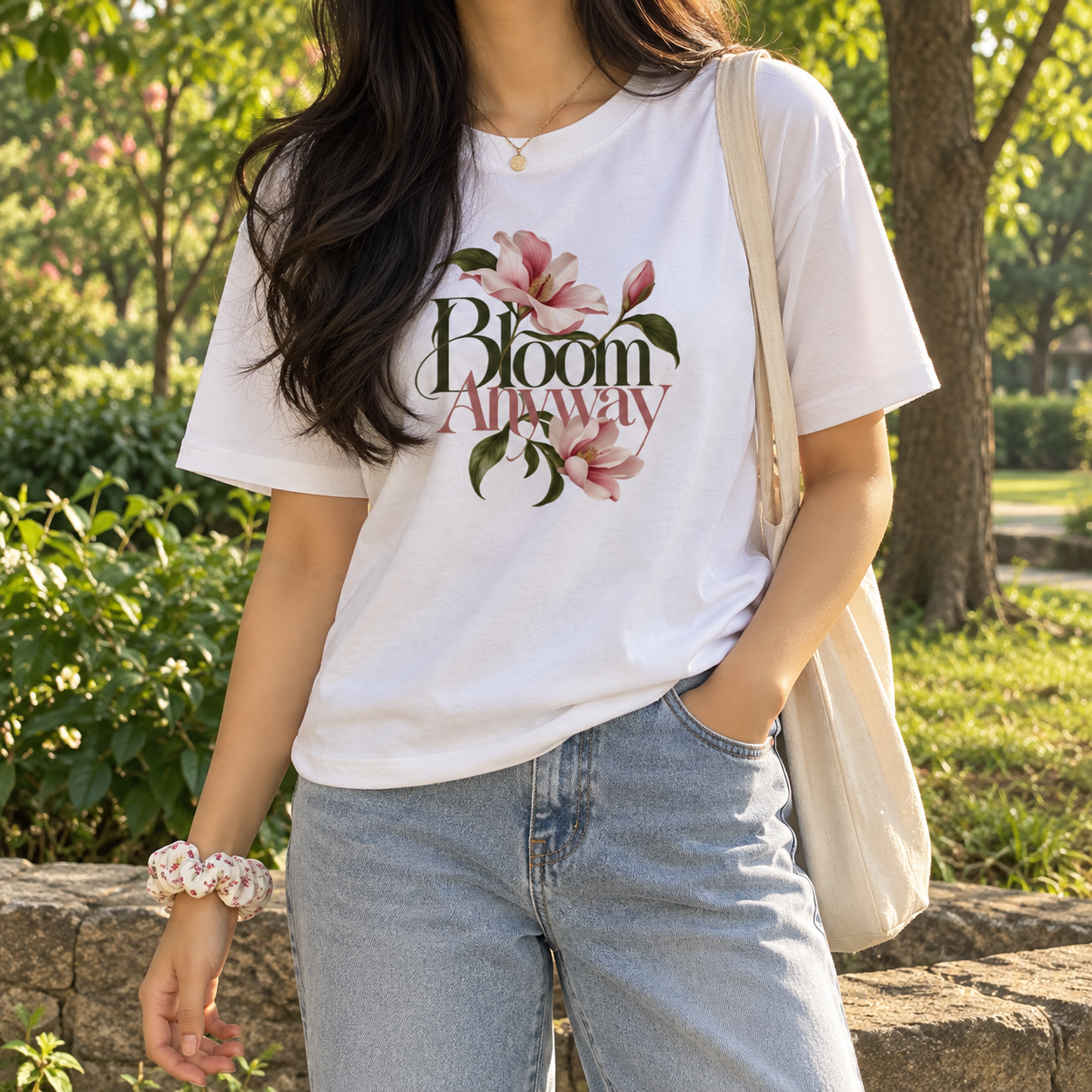 Bloom Anyway Magnolia Unisex Oversized T-Shirt - Image 3